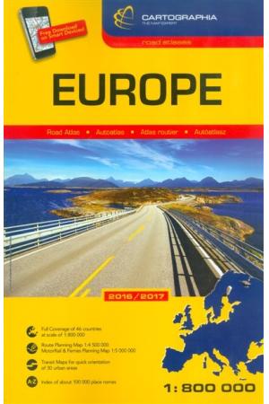 Európa atlasz 1:800 000 2016/2017