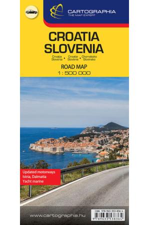 Horvátország, Szlovénia térkép (1:500 000) - Európai autótérképek (új kiadás)
