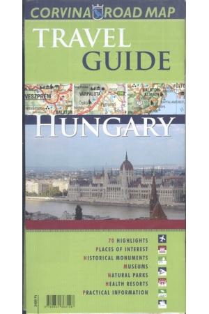 Hungary Road Map + Travel Guide /Magyarország idegenforgalmi autóstérképe