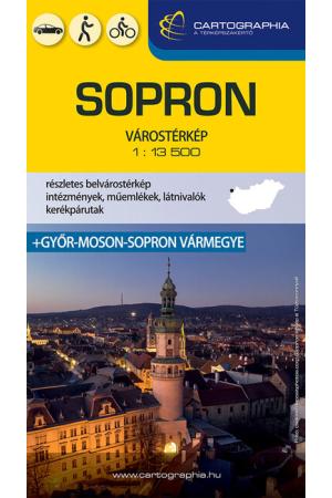 Sopron várostérkép + Győr-Moson-Sopron vármegye (új kiadás)