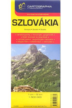 Szlovákia térkép (1:500 000) /Európai autótérképek